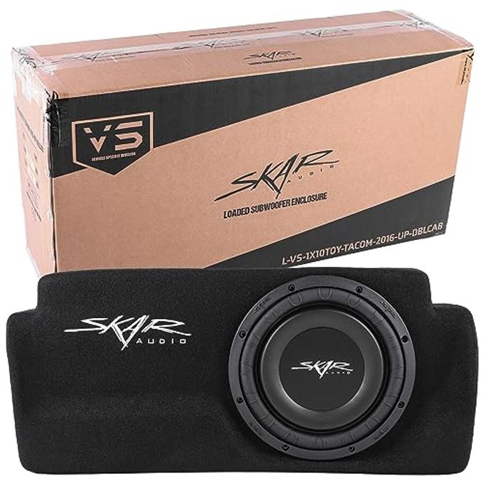 Compare Single 10 Loaded Subwoofer Enclosure Compatible With 20162023 Toyota Tacoma Double Cab Trucks at KSA Price