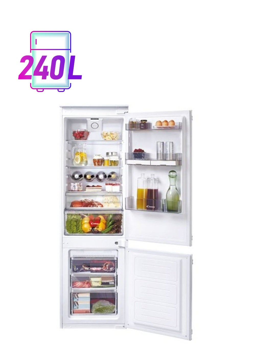 Compare Combi BuiltIn 2 Door Bottom Mounted Refrigerator CKBBF172K White at KSA Price
