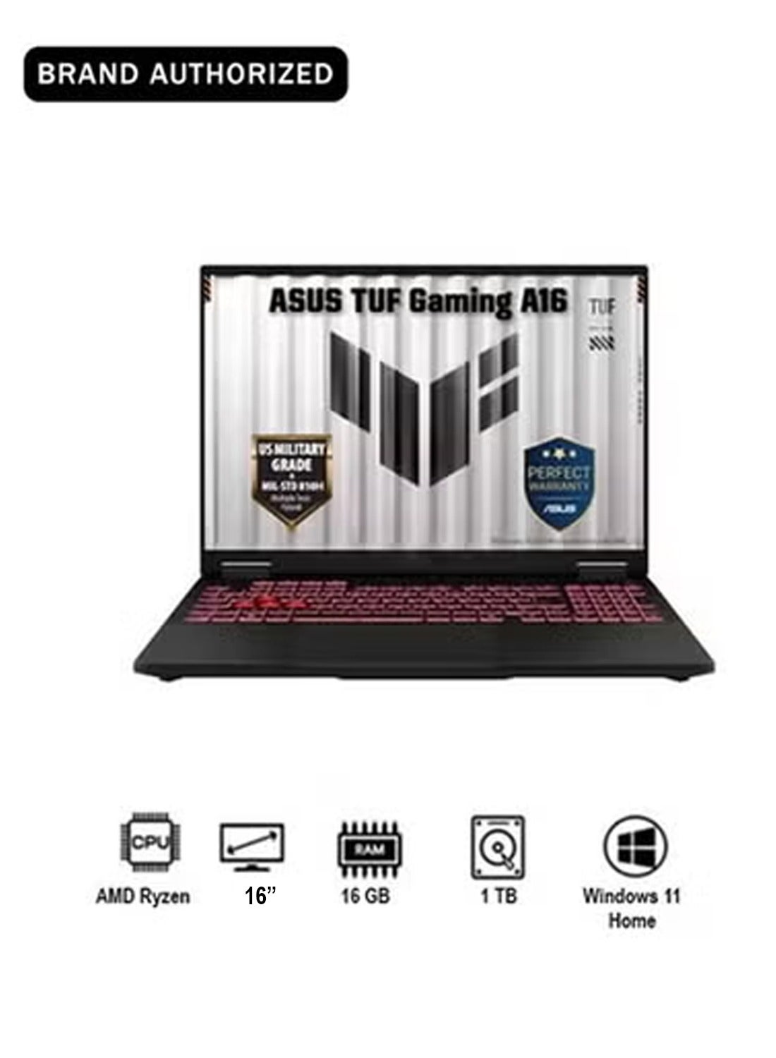 Compare TUF Gaming A16 Laptop With 16Inch Display, 16GB RAM1 Terabyte SSDAMD Ryzen 7 260Windows 11 Home Arabic Jaeger Gray at KSA Price