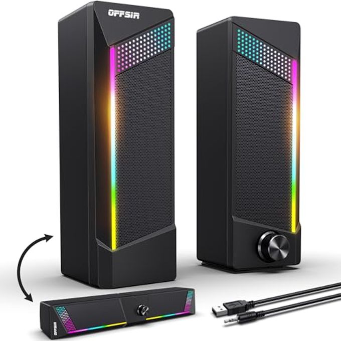 Computer Speakers, 2 In 1 Pc Speaker ,…