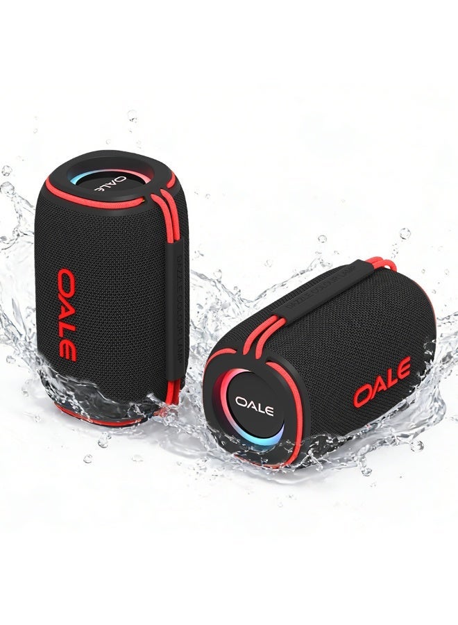 Compare OALE iStudio 500 Speaker, 15W Output, RGB Light, IPX6 Waterproof, 3000mAh Battery, 5–7H Playtime, Handsfree Call, BT5.3, FM, AUX, USB & TF Card Support at KSA Price
