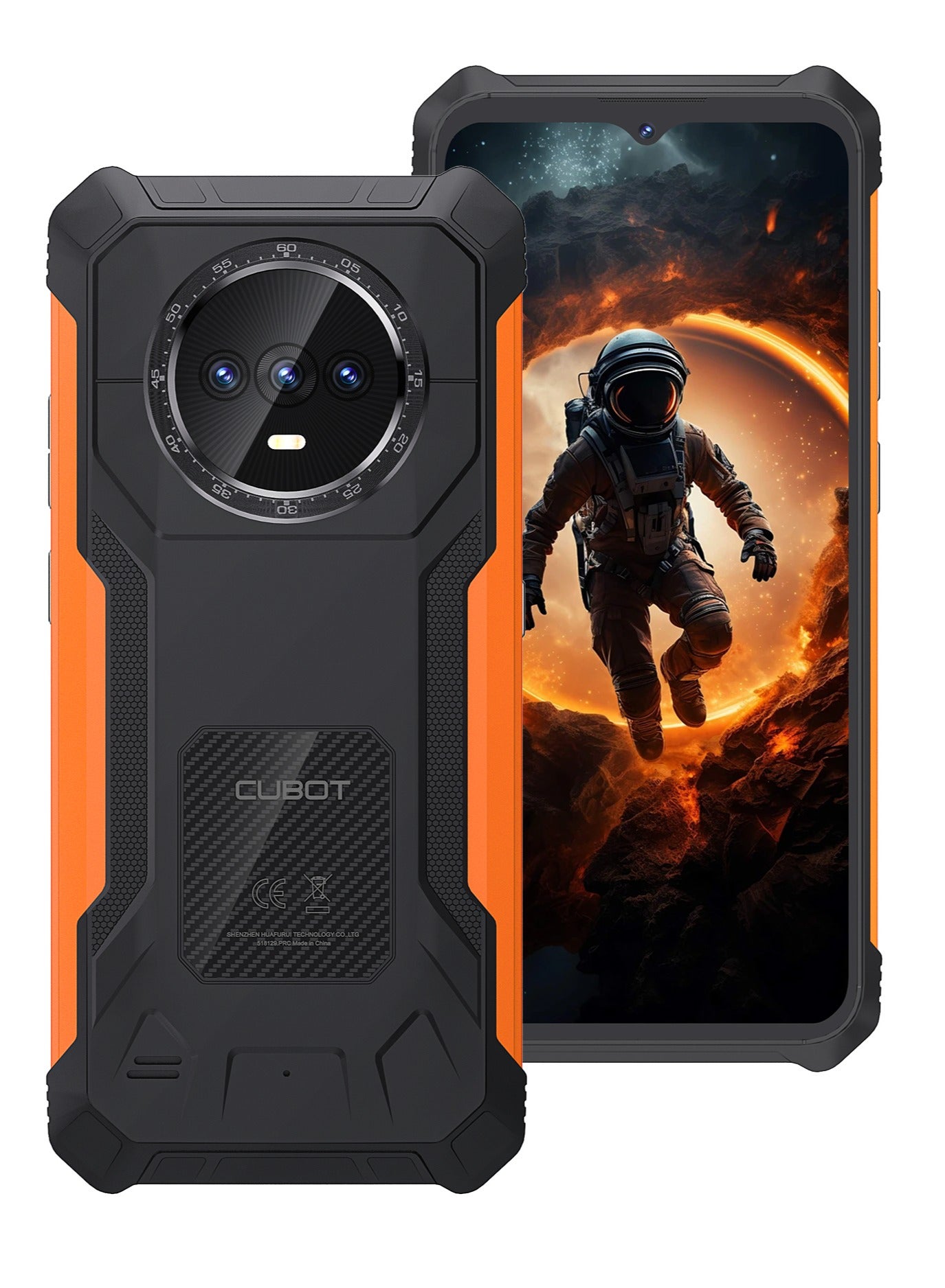 Compare KINGKONG ES Rugged Phone 6.56 90Hz HD+ Display 6GB RAM 128GB ROM 48MP + 16MP Camera Waterproof Rugged Slim Mobile Android 14 Dual SIM Network 5100mAh Battery BlackOrange at KSA Price
