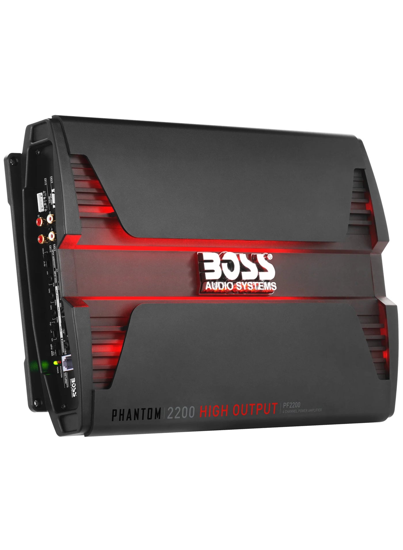 Compare BOSS Audio Systems PF2200 Phantom 2200 Watt, 4 Channel, 2 4 Ohm Stable Class AB, Full Range, Bridgeable, Mosfet Car Amplifier with Remote Subwoofer Control at KSA Price
