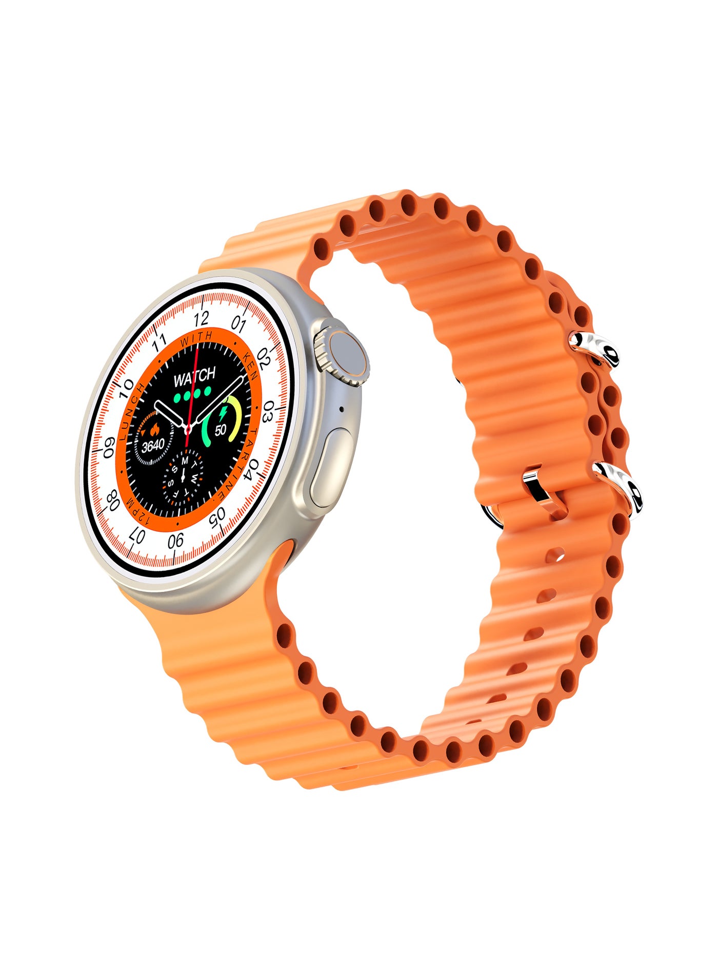 Compare Smart Watch 1.51  Display, Wide Touch Screen,  health tracking, Water Resistant, Magnetic Charger  Orange at KSA Price