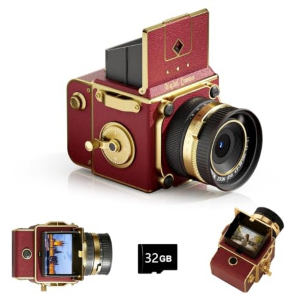 Vintage Digital Camera, 64MP 2.7K Retro Point and…