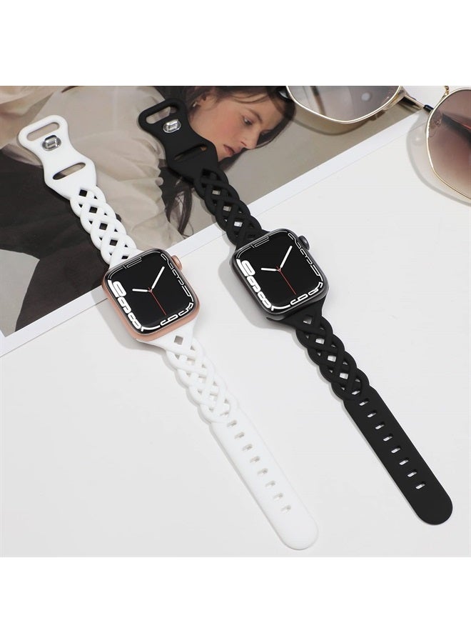Braided Silicone Bands Compatible with Apple Watch…