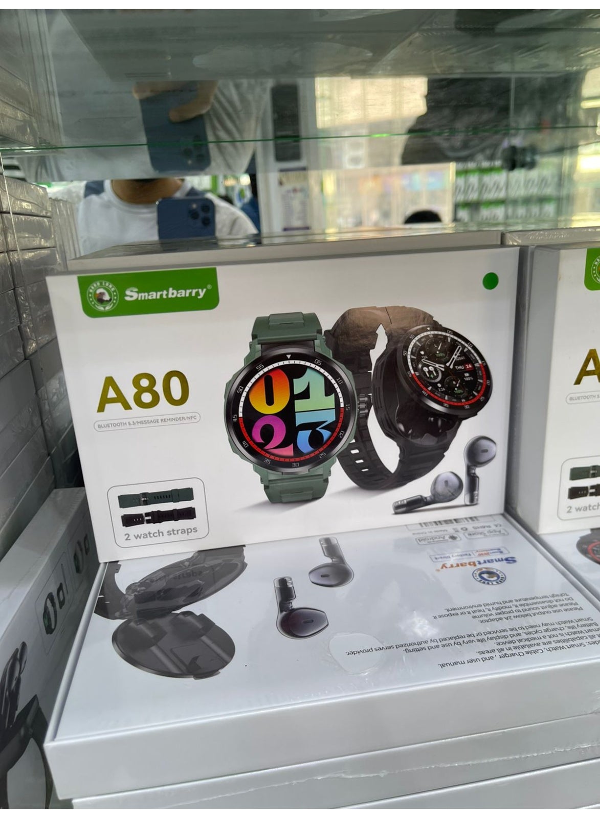 Compare Smartbarry A80 Smart Watch for Men & Women, HD Touch Screen, Bluetooth Calling, Fitness Tracking, Stylish Sports Smartwatch for Android & iPhone at KSA Price