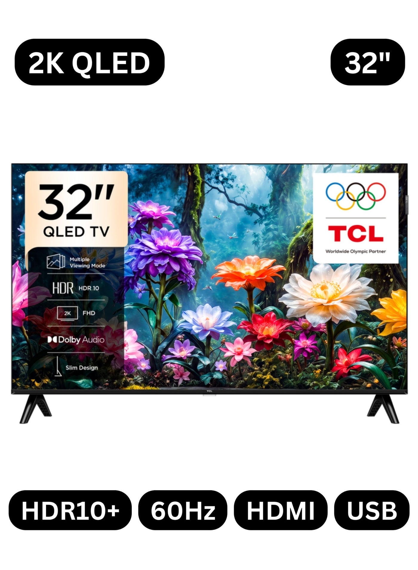 Compare 32Inch S51K 2K QLED Smart TV 2026 UAE Version  TCL 32 Google TV, 32S51K FHD QLED TV with Vivid Color, HDR10, Dolby Audio, Google Cast, Game Mode, Kids Profile, Metallic BezelLess Slim Design 32S51K Black at KSA Price