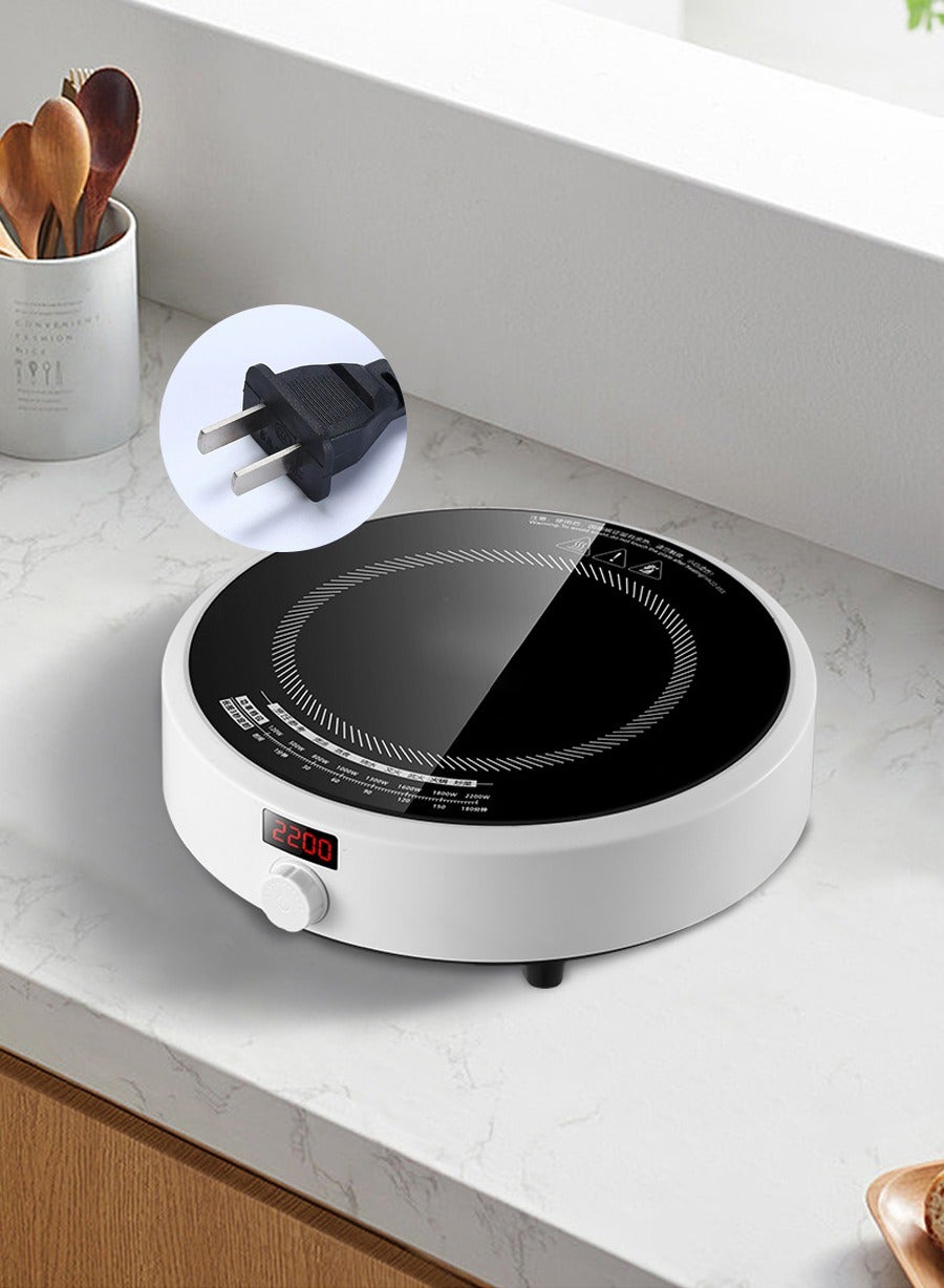 Compare Induction cooktop Infrared induction cooktop 2200W, intelligent temperature control 8 cooking modes, 4digit LED display, 24hour preset timer, overheat protection, microcrystalline plate at KSA Price