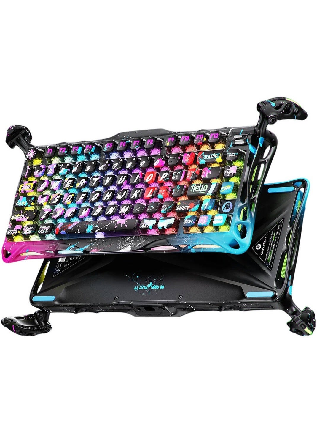 Compare Mercury V75 Pro Special Edition 75% Wired Gaming Keyboard – 8000Hz Polling Rate, Hall Effect Magnetic Jade Switches, Adjustable 0.1–3.5mm Actuation, Rapid Trigger, LKP, HotSwappable, RGB Backlit, SemiAluminum Frame, USBC | Neon Graffiti at KSA Price