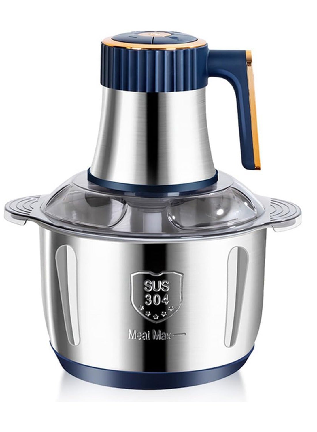 Compare Food Processor, 5Speed Food Chopper Meat Grinder with 5L Stainless Steel Bowl, 6 BiLevel Blades for Chopping, Grinding, Mincing, Whisking, Meal Prep, 500w, Blue at KSA Price