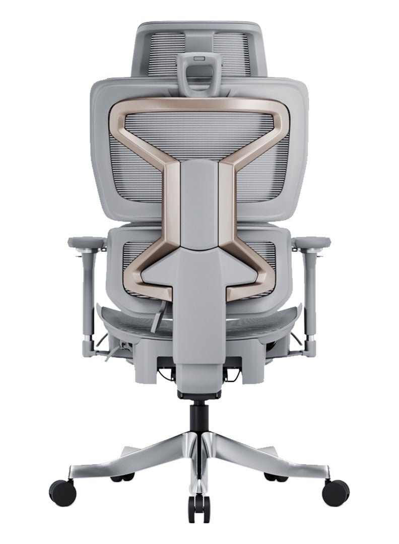 Compare AFTERWORK Omnix Super Ergonomic Gaming Chair with Hidden Footrest, 3D Adjustable Headrest, 4D Armrests, Adjustable Lumbar, Seat Slider, and 4Position Tilt Lock – Grey & Silver Grey at KSA Price