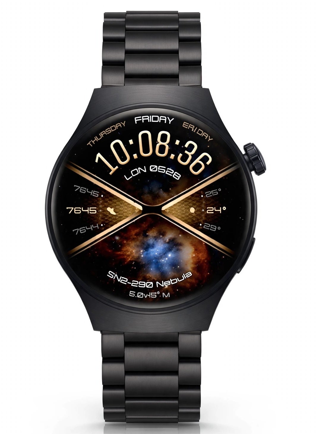 Compare MS42 Smart Watch for Men and Women, Luxury Black Business Smartwatch with 3 Straps Including Metal Strap, 3D Dynamic Menu, Bluetooth Calling and Stylish Everyday Wear at KSA Price