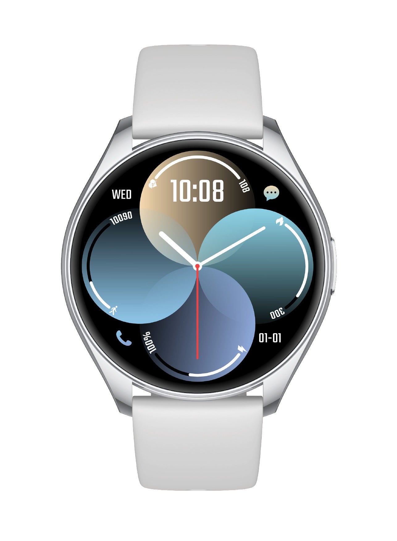 Compare Smart Watch 1.43 AMOLED Display with Bluetooth Calls, 260mAh Battery, IP68 Waterproof, 20mm Strap, 100+ Sports Modes  Silver at KSA Price