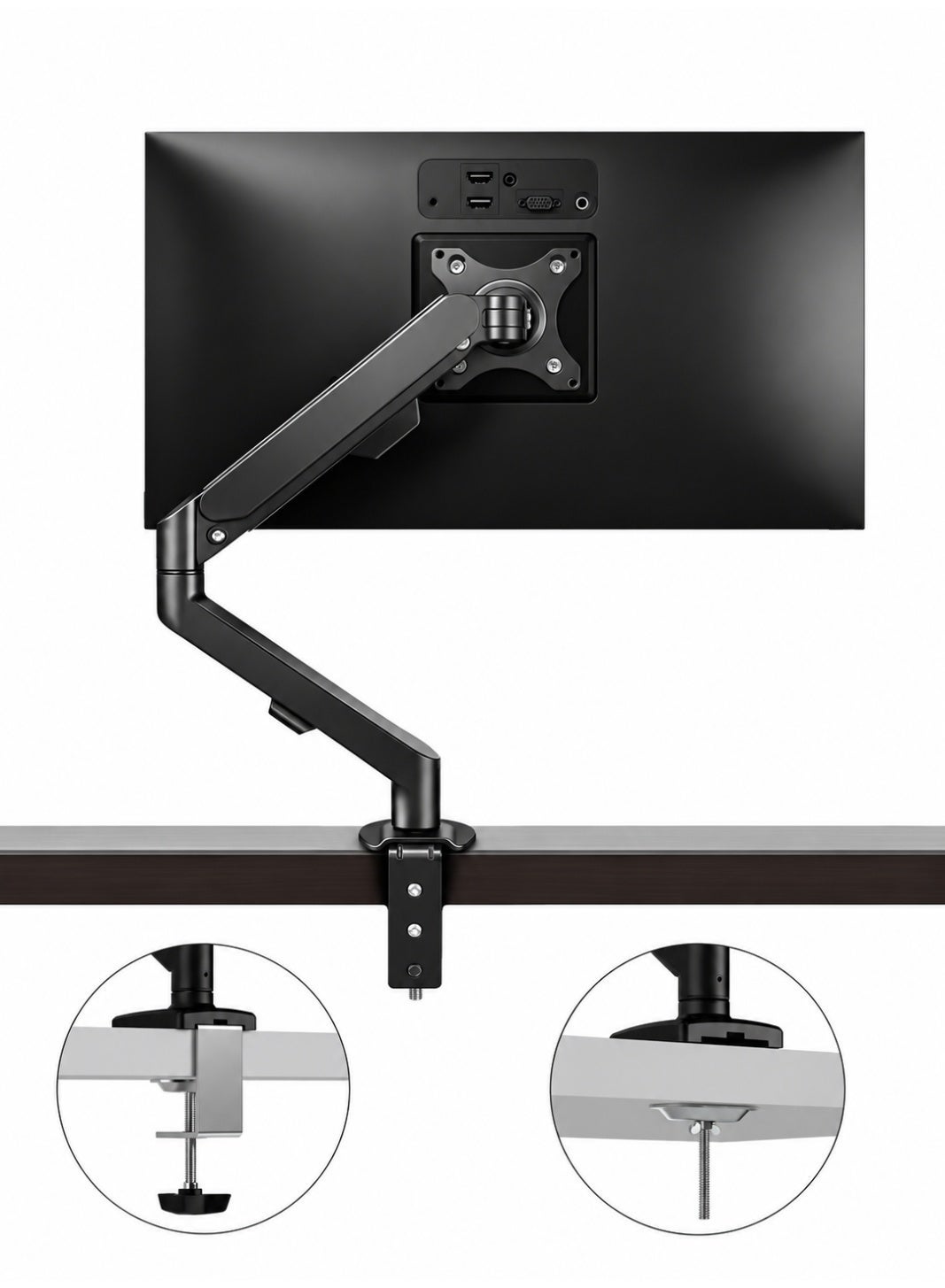 Monitor Desk Mount Single Arm Stand, Full Motion…