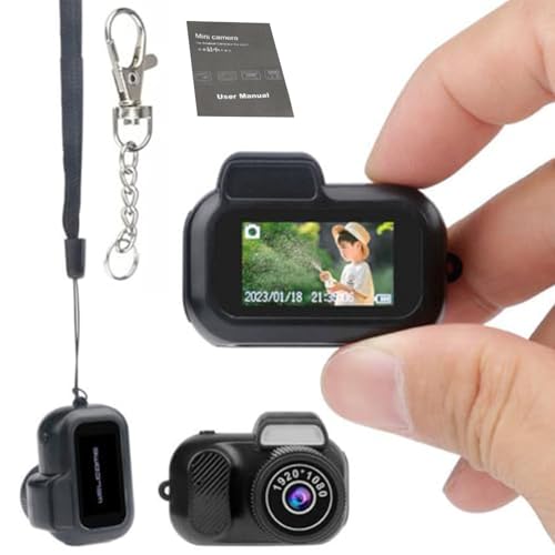 Compare Gsnagole Keychain Camera, Worlds Smallest 1080P HD Mini Camera, Retro Portable Mini, 100 Mins Battery Life, for Students, Kids No Memory Card at KSA Price