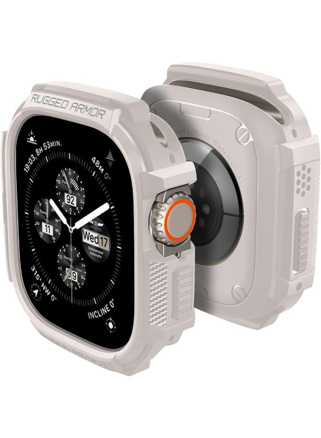 Compare Rugged Armor Apple Watch Ultra 321 Case Durable TPU Cover 49mm  Dune Beige at KSA Price