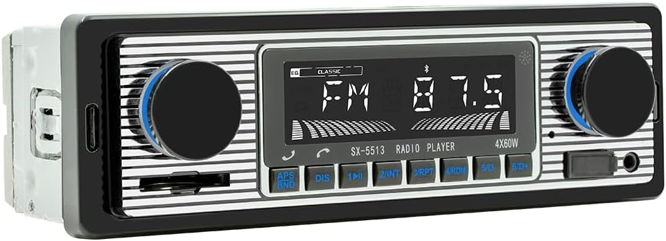 Oeretzrac Classic Single Din Car Radio with…