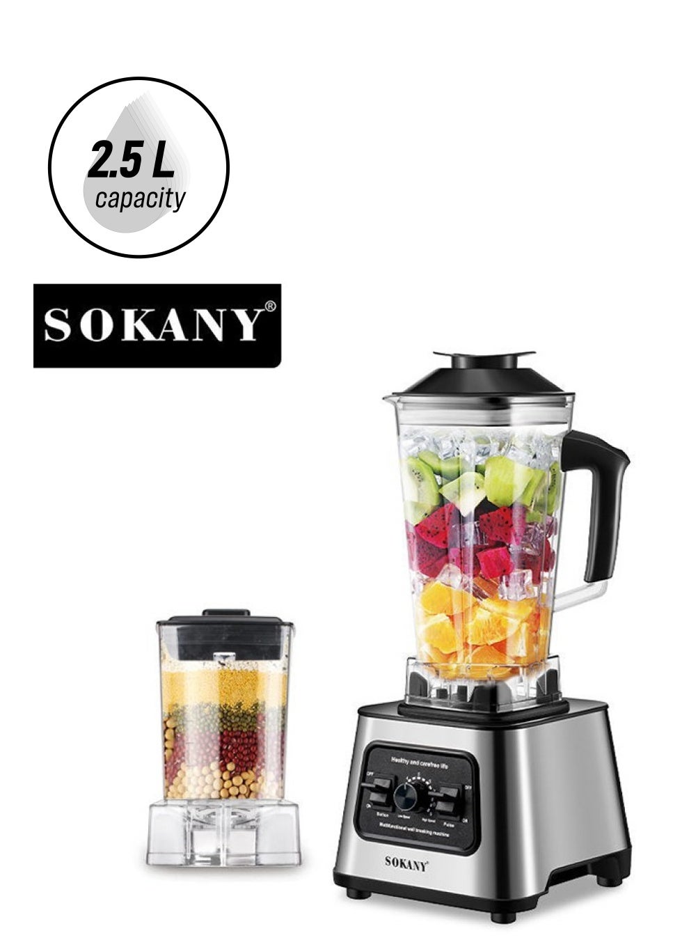 Compare Juicer Blender, 2.5 Litre, 6000W MultiFunction High Speed Blender Ice Crusher with Mixer Grinder SK999 at KSA Price