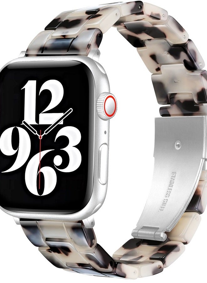 Compare Compatible with Apple Watch Ultra Band 38mm 40mm 41mm for iWatch SE Lightweight Resin Wristband Bracelet Strap Series 8 7 6 5 4 3 2 1 Mens Womens Tortoise flower, 38MM40MM41MM at KSA Price