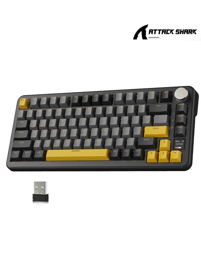 Compare X85Pro Wireless Mechanical Gaming Keyboard,75% Compact Layout,HotSwappable,Smart TFT Display & Metal Knob,PC Laptop Mac Compatible at KSA Price