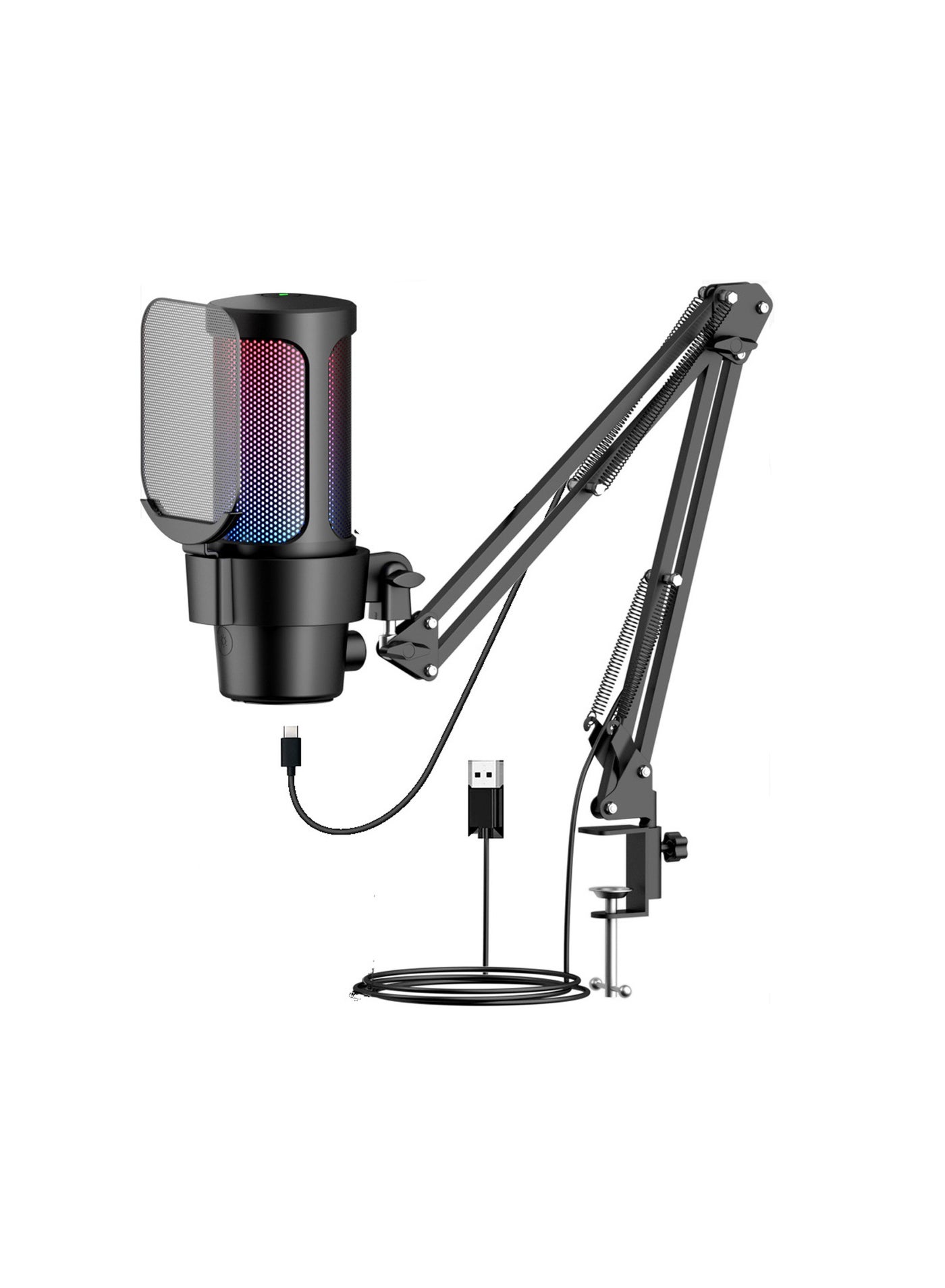 Gaming PC USB Microphone Podcast Condenser Mic…