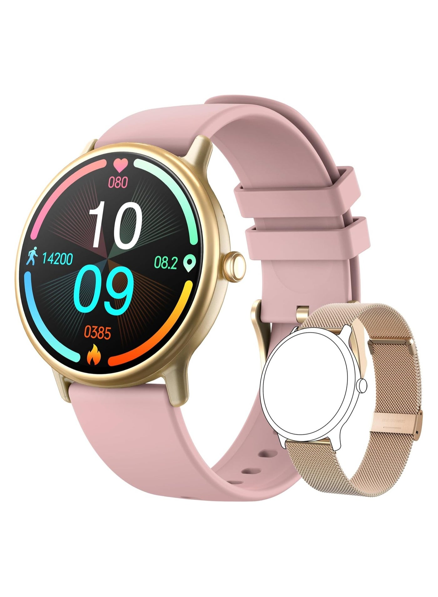 ZONEY Smartwatch Women Men with Bluetooth Call,1.43…