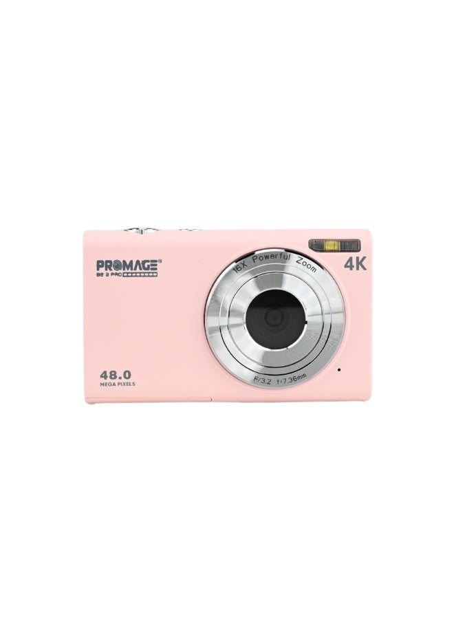 Compare PROMAGE PC105 Digital Camera 48MP – Pink, 1080p Video, 2.4? LCD Screen, 16X Digital Zoom, USB Rechargeable at KSA Price