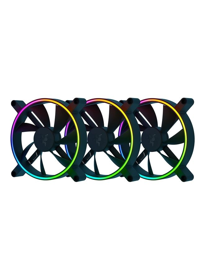 Compare Razer Kunai Chroma Hydraulic RGB LED PWM Performance Fan 140mm Hydraulic aRGB PC Fans Quiet, Powerful, Connect up to 8 Fans, PWN Fan Controller Support, Chroma aRGB 3 Fans at KSA Price