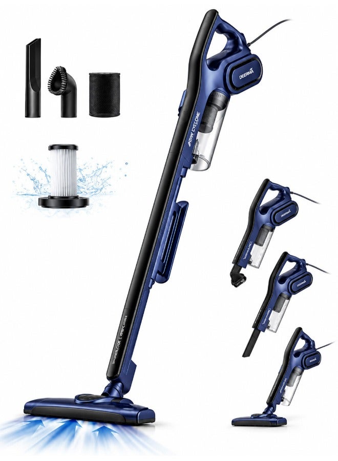 Compare Portable 2In1 Handheld Vacuum Cleaner Blanket Dust ThreeLayer Filtration Hepa Filter Power Stainless Steel Duct 0.8 L 600 kW DX810 BlueBlack at KSA Price
