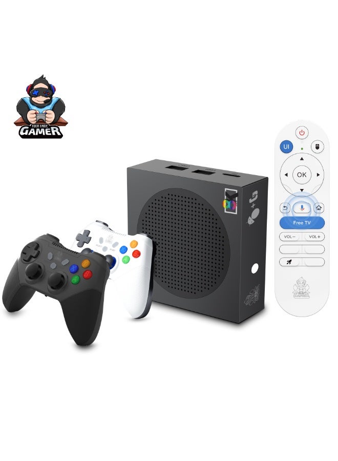 Compare Newest G8MAX Android 14 Video Game Console 32GB ROM 8k Decoding BT Voice Remote Dual Gamepad 60000+ Retro Games EU Plug at KSA Price