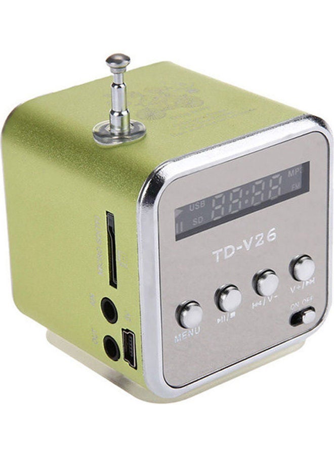 Compare TDV26 Mini Portable Sound Speaker TF Card FM Radio AUX Stereo Music Player GreenGrey at KSA Price