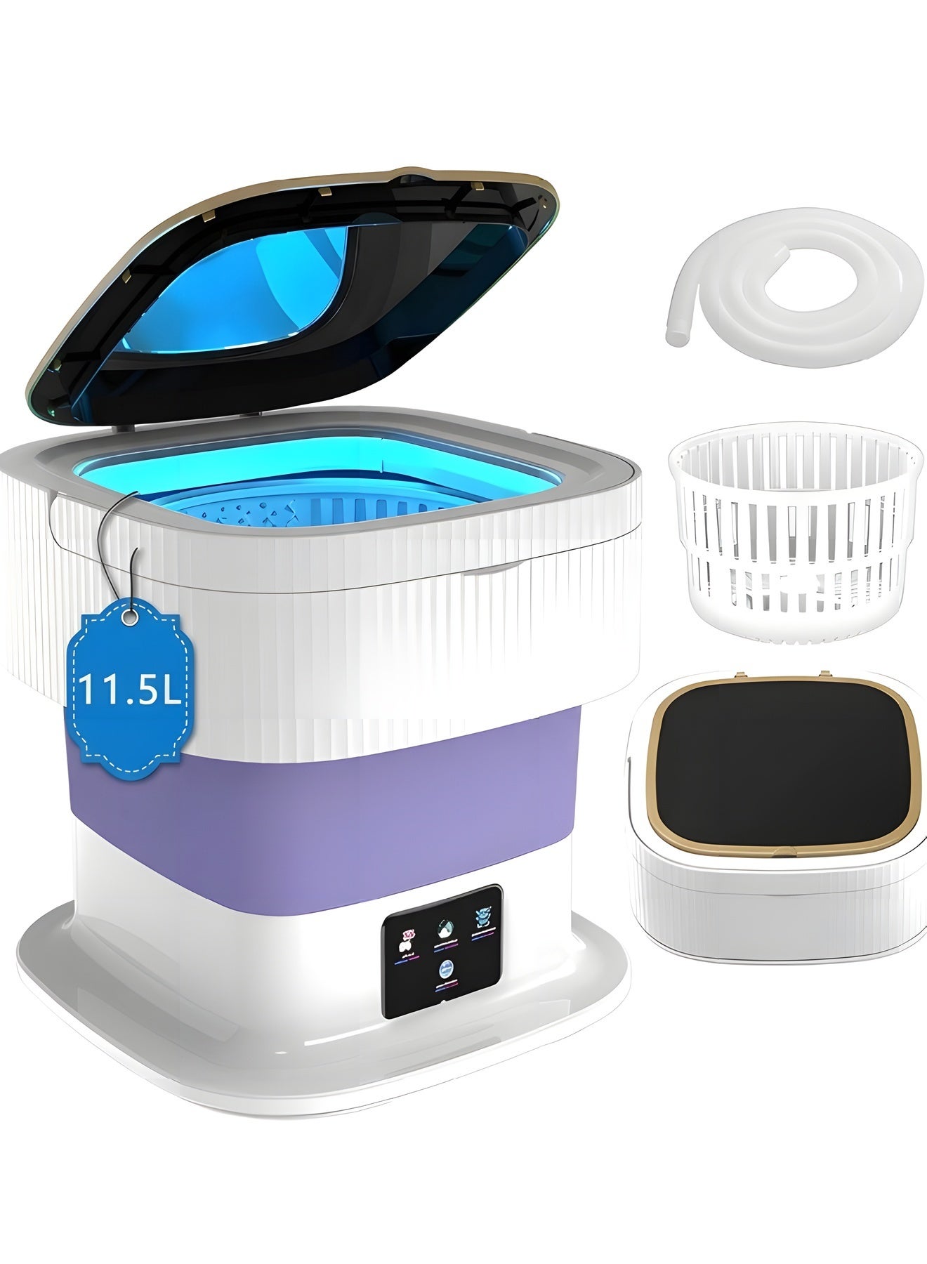 Compare Mini Washing Machine,Portable Washer with Dryer 11.5L Capacity,Small Foldable Washing Machine for Apartments,Dormitories,Hotels,Traveling & CampingPurple at KSA Price