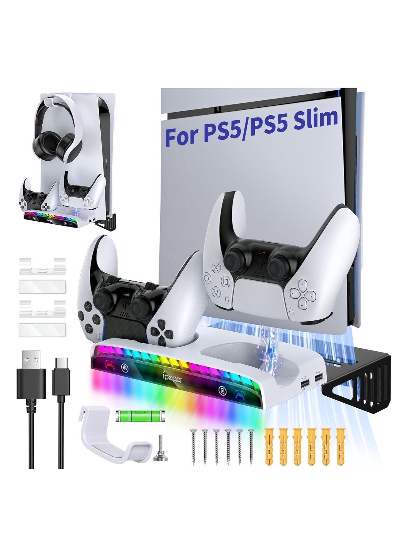 Wall Mount Kit for PS5 Slim/PS5 Console,Dual…