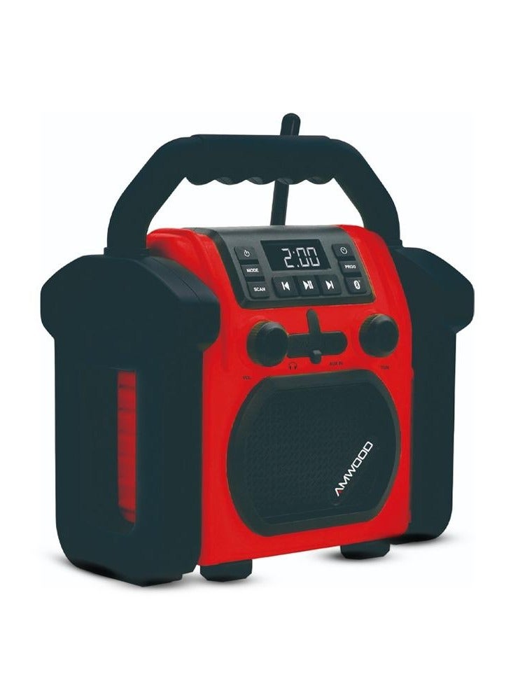 Compare Amwood Jobsite Radio and Speaker, 30W Bluetooth 5.1, Digital Display, USB Charging,Red at KSA Price