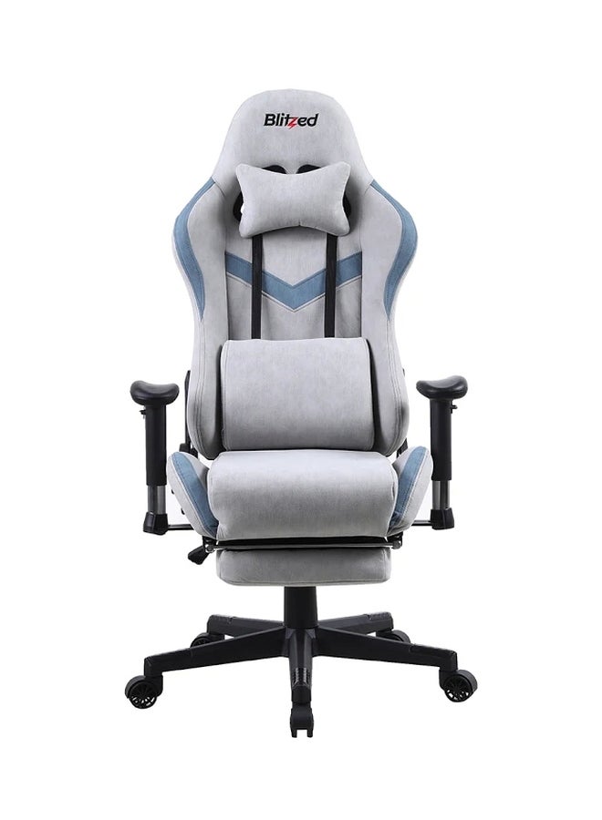 Compare Ergonomically Designed Super Comfort Gaming Chair With Headrest Pillow, Lumbar Cushion And Retractable Footrest Grey at KSA Price