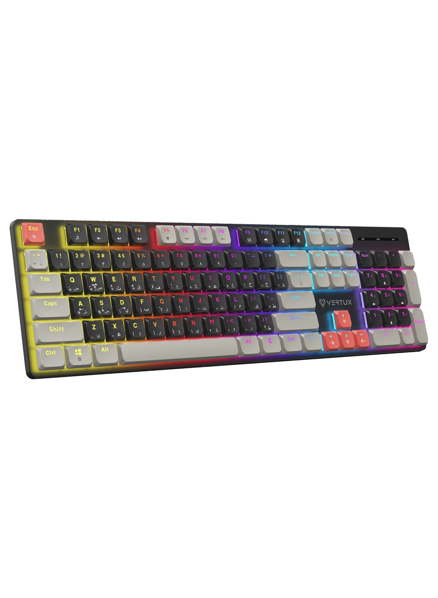 Compare FullSize Mechanical Keyboard for Gamers With 17 LED Rainbow Modes, LowProfile DustProof Keys, 26 AntiGhosting Keys, and Stabilized Big Keys and Superior Performance – StealthKey English at KSA Price
