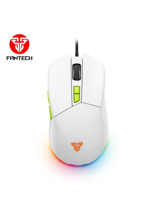 Compare FANTECH PHANTOM II VX6 Gaming Mouse – White, 7200 DPI, 7 Programmable Buttons at KSA Price