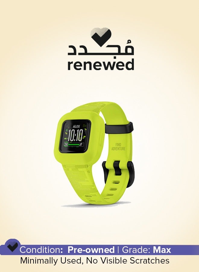 Compare Renewed  Vivofit Jr. 3  14.11MM  Replace Battery Lasts Up To 1 Year , Scratch Resistant , Step Tracking , Sleep Tracking , Parental Control , Child Tracking , iOS and Android Compatible green at KSA Price