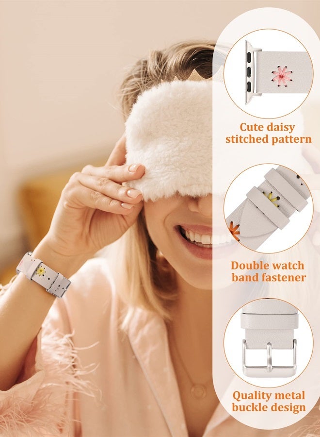 Daisy Leather Band Compatible with Apple Watch Band…
