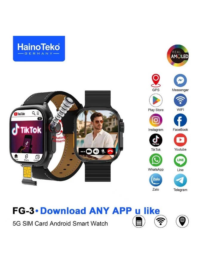 HainoTeko FG-3 5G Android Smart Watch with Real…