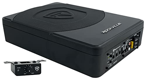 Compare Rockville SS10P 800W Slim UnderSeat Active CarTruck Subwoofer, Builtin Amp, Wired Remote Bass Knob, Cast Aluminum, for Car Audio Upgrades at KSA Price