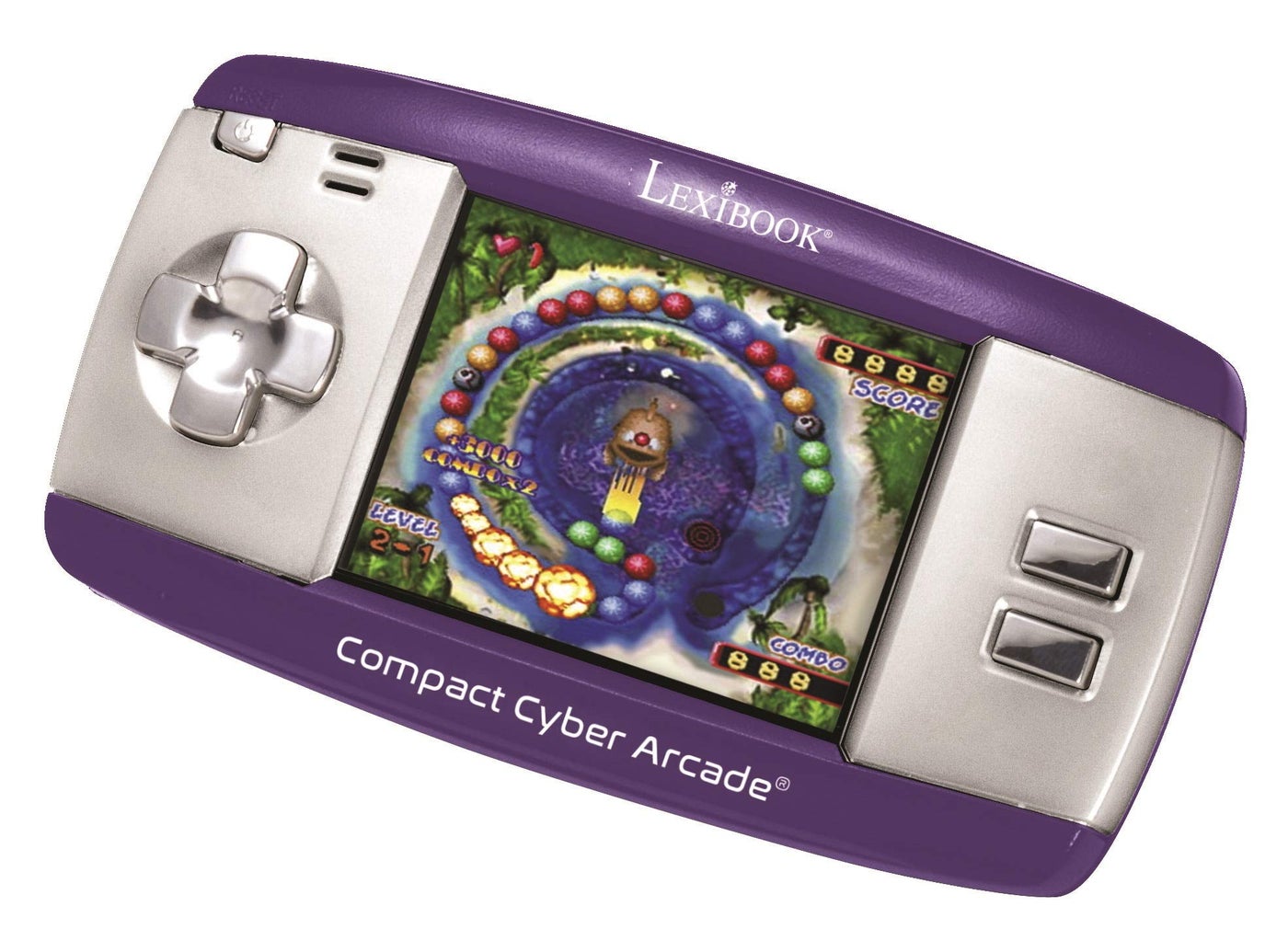 Compare Compact Cyber Arcade Portable Gaming Console, 250 Games, LCD, Purple, JL2375PR at KSA Price