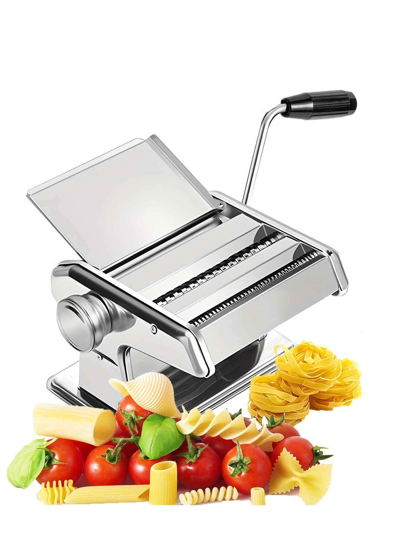Compare Pasta Maker Machine Stainless Steel High Efficiency Noodle Maker Machine Integrated Double Blade Noodle Making Machine, Manual Noodles Roller at KSA Price