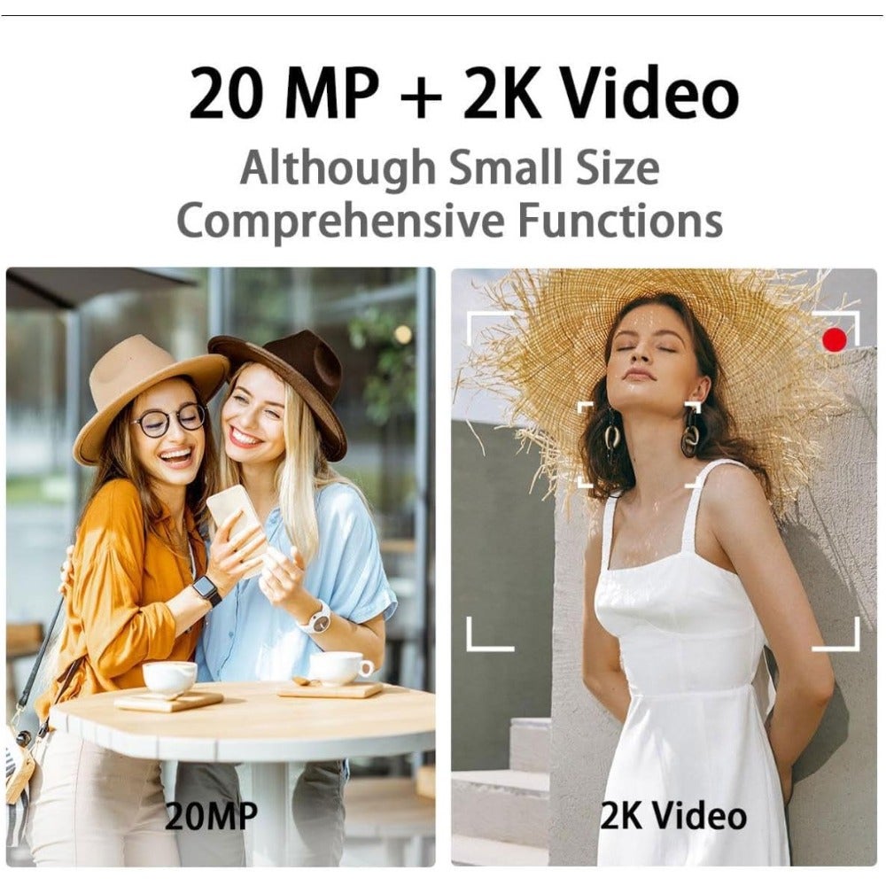 Vintage Mini Digital Camera, 2K 1080P Camera IPS…