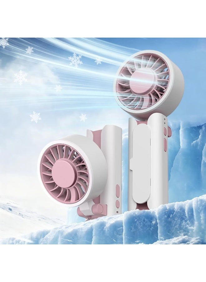 Compare 3In1 Portable Fan, Mini Fan,  5Speed Wind Handheld Fan, USB Rechargeable 2000mAh Lithium Battery Cooling Fan, Adjustable Travel Hand Fan, Suitable For IndoorOutdoor pink at KSA Price