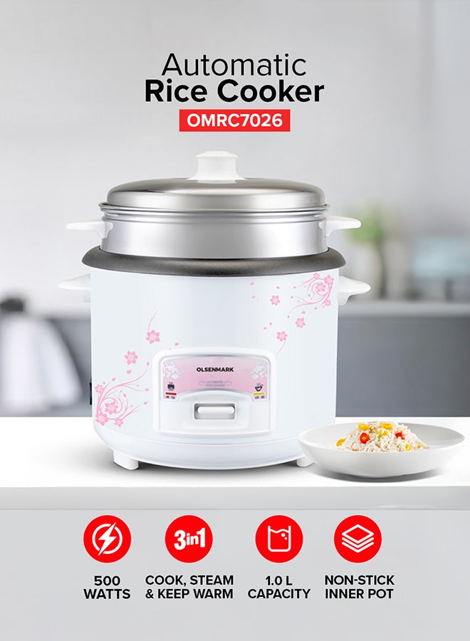 3 IN 1 Automatic Rice Cooker 500W - OMRC7026,…