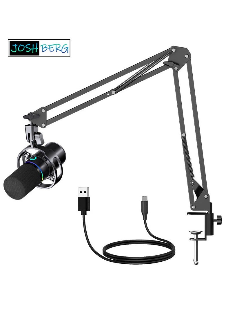 Compare XLRUSB Dynamic Microphone Kit, PC Microphone for Streaming, Podcasting, Gaming, RGB, Mute and Noise Cancelling Function, Volume Control, Headphone Jack at KSA Price