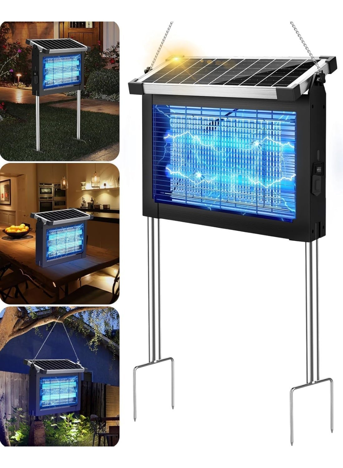 Compare YOUWE7 Solar Bug Zapper Outdoor,Waterproof Portable Fly Zapper, Rechargeable Electric Mosquito Killer, Cordless Fly Insect Mosquito Trap for Patio Yard Home Garden Camping at KSA Price