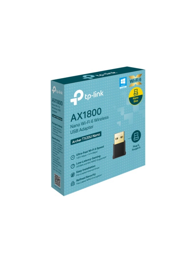 Compare Archer TX20U Nano WiFi 6 Adapter Dual Band Speed up to 1.80 Gbps USB Black Black at KSA Price